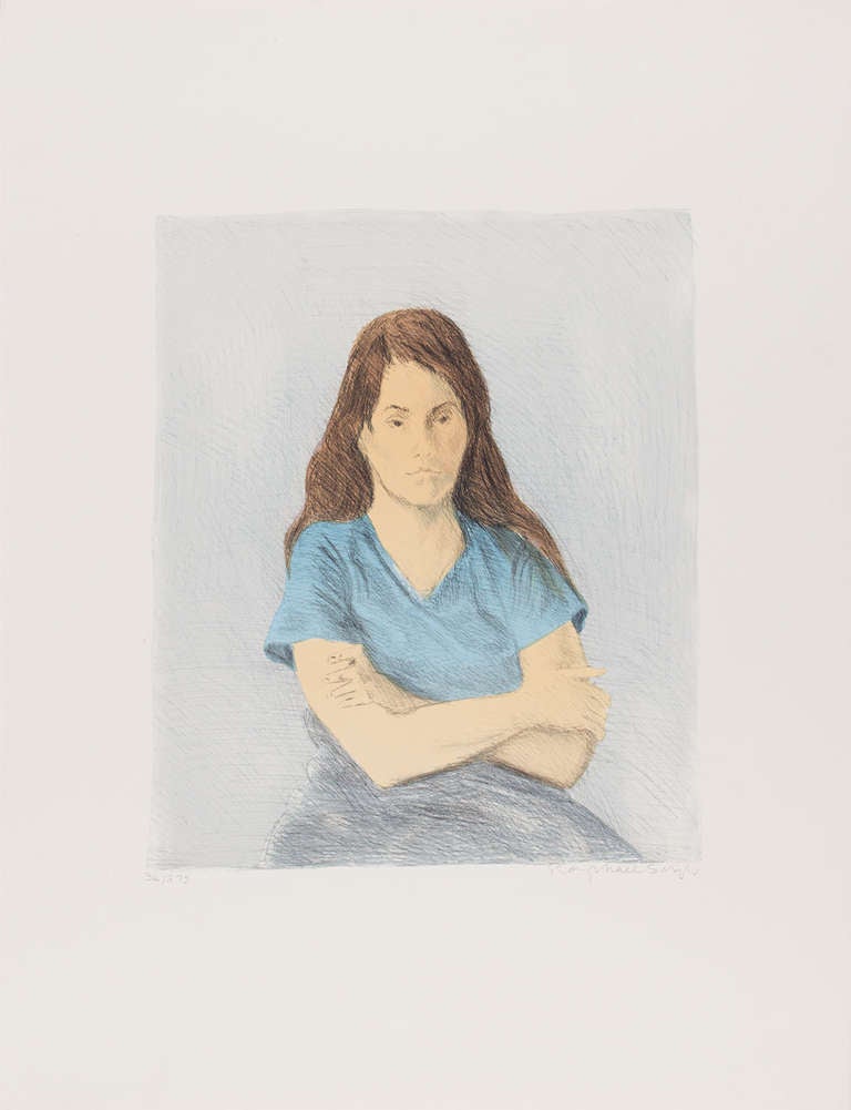 Raphael Soyer Figurative Print - Seated Girl, Ed. 240 /275 Signed