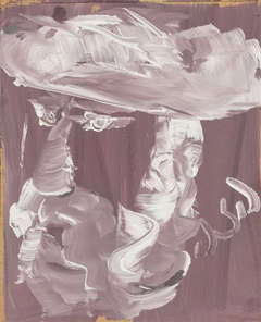 Untitled (Expressionist Painting of a Rabbi)