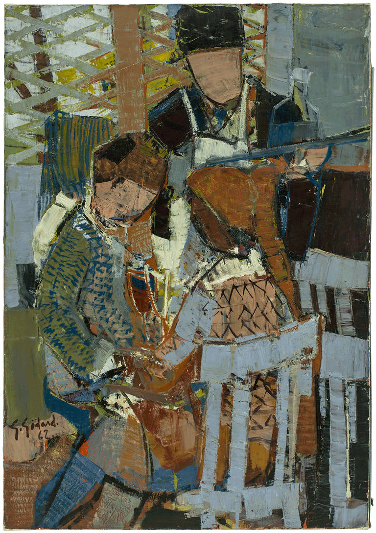 La Guingette (The Tavern), Abstract Oil Signed