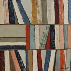 Affinità letterarie, Abstract Library, pittura a olio, Espressionismo, Contemporaneo
