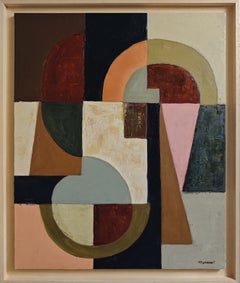 Passage des Volumes – Contemporary Abstract Geometric Painting, Architectural