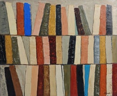 Atelier des reliures Abstract library, Books, Oil paint, Contemporary, Geometric