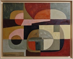 Dialogue of Forms — Contemporary Geometric Abstract Oil Painting, Sophie Dumont