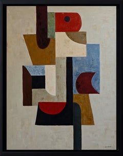 „The Axis of Presences“, großes zeitgenössisches geometrisch-abstraktes Ölgemälde