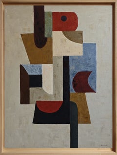 „The Axis of Presences“, großes zeitgenössisches geometrisch-abstraktes Ölgemälde