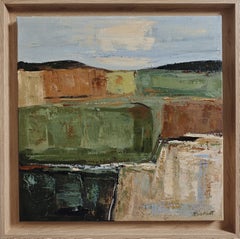 Geographie des champs, Contemporary Abstract Landscape, Oil painting