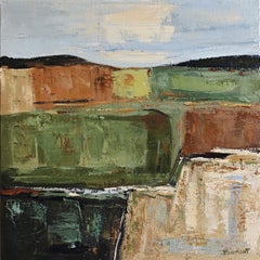 Geographie des champs, Contemporary Abstract Landscape, Oil painting