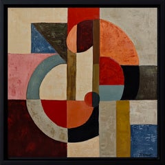 Évidence – Contemporary Geometric Abstract Oil Painting by Sophie Dumont