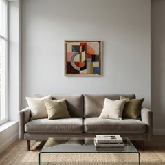 Évidence – Contemporary Geometric Abstract Oil Painting by Sophie Dumont