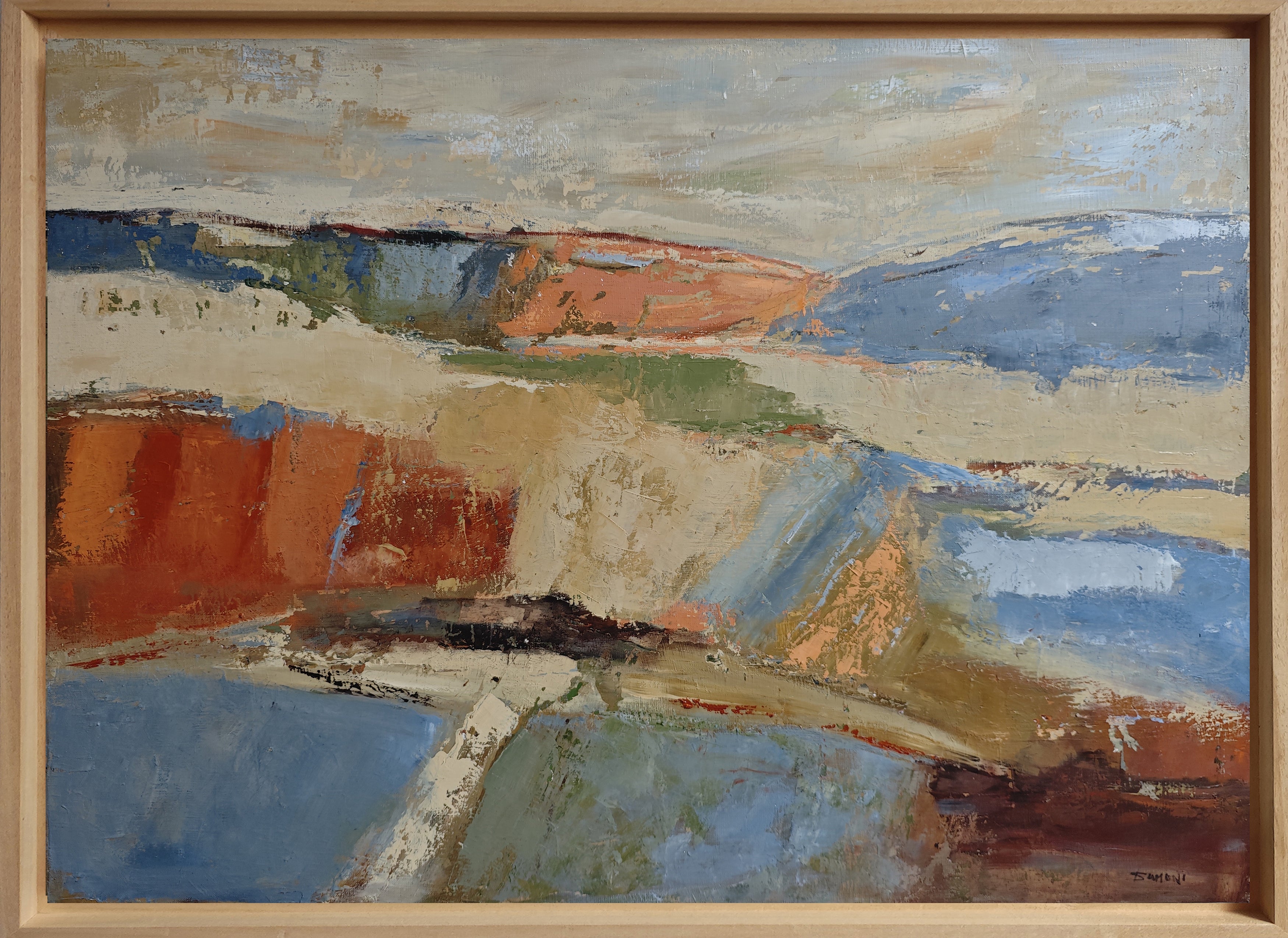 “Beyond the Lands”, French Abstract Landscape, Oil on Canvas, 2026