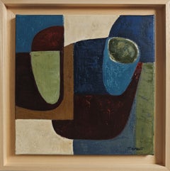 L’Entente Tacite, Original Oil Painting, Geometric Abstraction