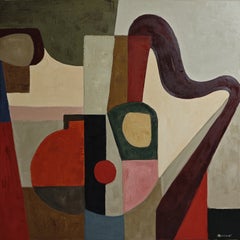 Contrechant, Contemporary Geometric Abstract Painting by Sophie Dumont, 2026