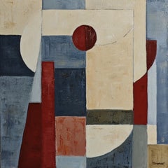Tangence, Contemporary Geometric Abstract Painting, Oil on Linen, 2026