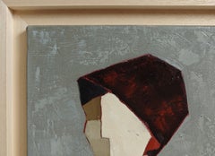 Maggie, Contemporary French Geometric Abstract Figurative Oil Painting