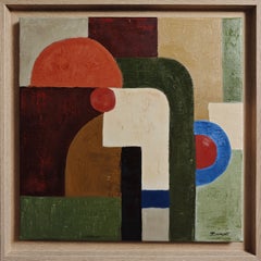 « Connivence », Paysage abstrait contemporain, Peinture à l'huile