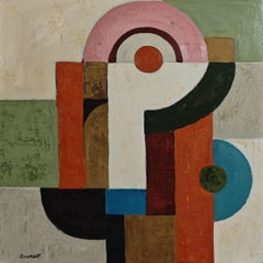La part du jeu, Contemporary Geometric Abstract Painting, Oil on Linen, 2026