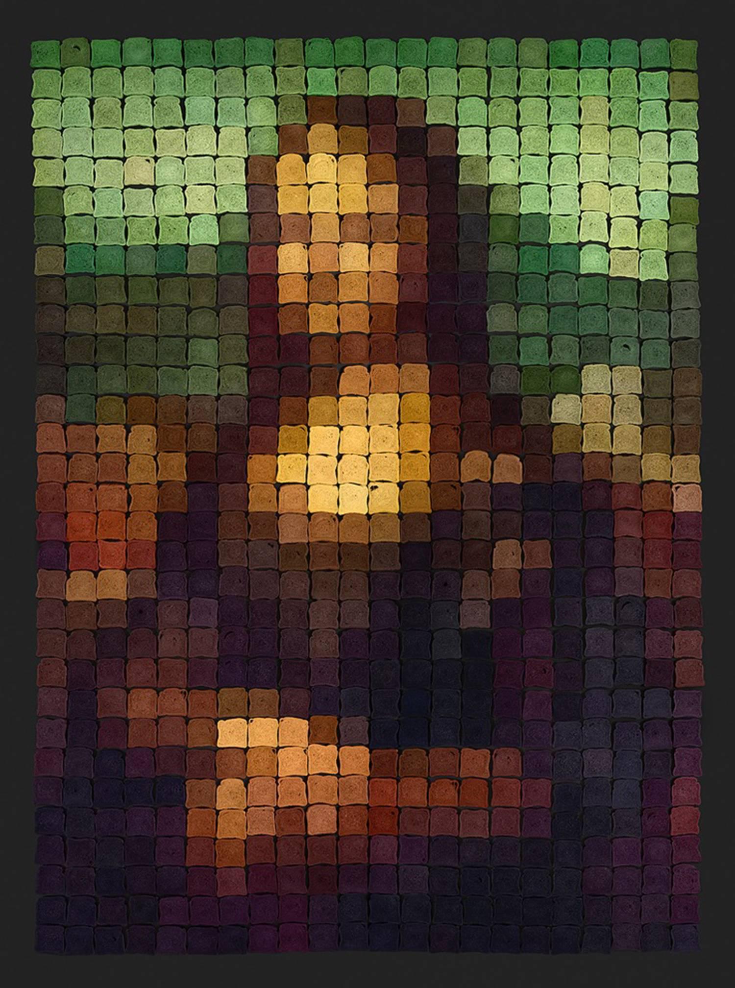 Мона Лиза пиксель арт 32 на 32