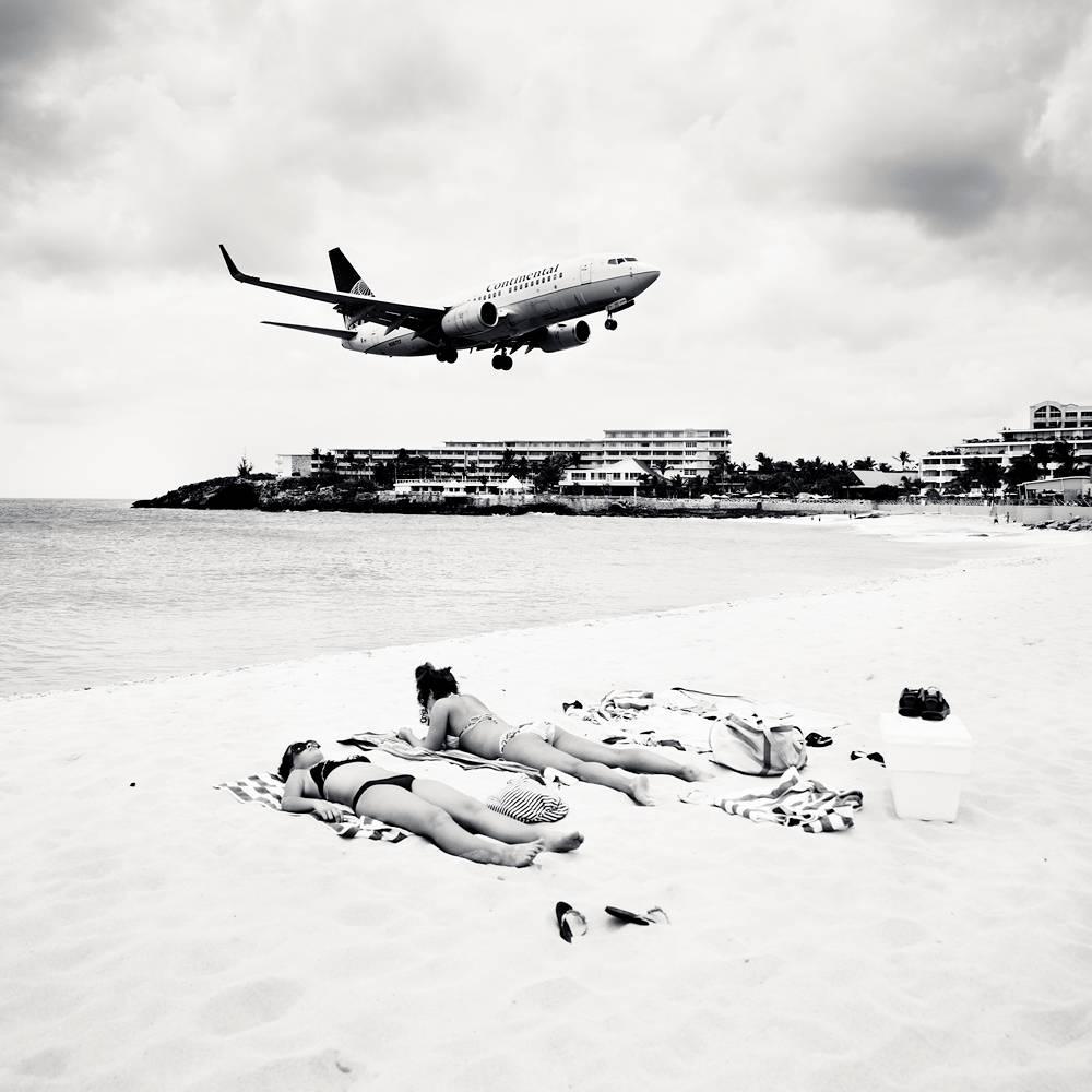 Josef Hoflehner Black and White Photograph - Jet Airliner #5
