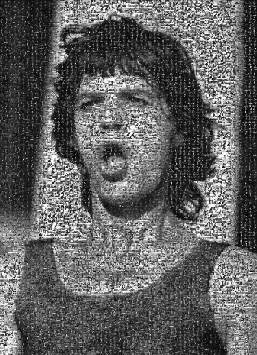Lynn Goldsmith Black and White Photograph - Mick Jagger - Rock Mosaic