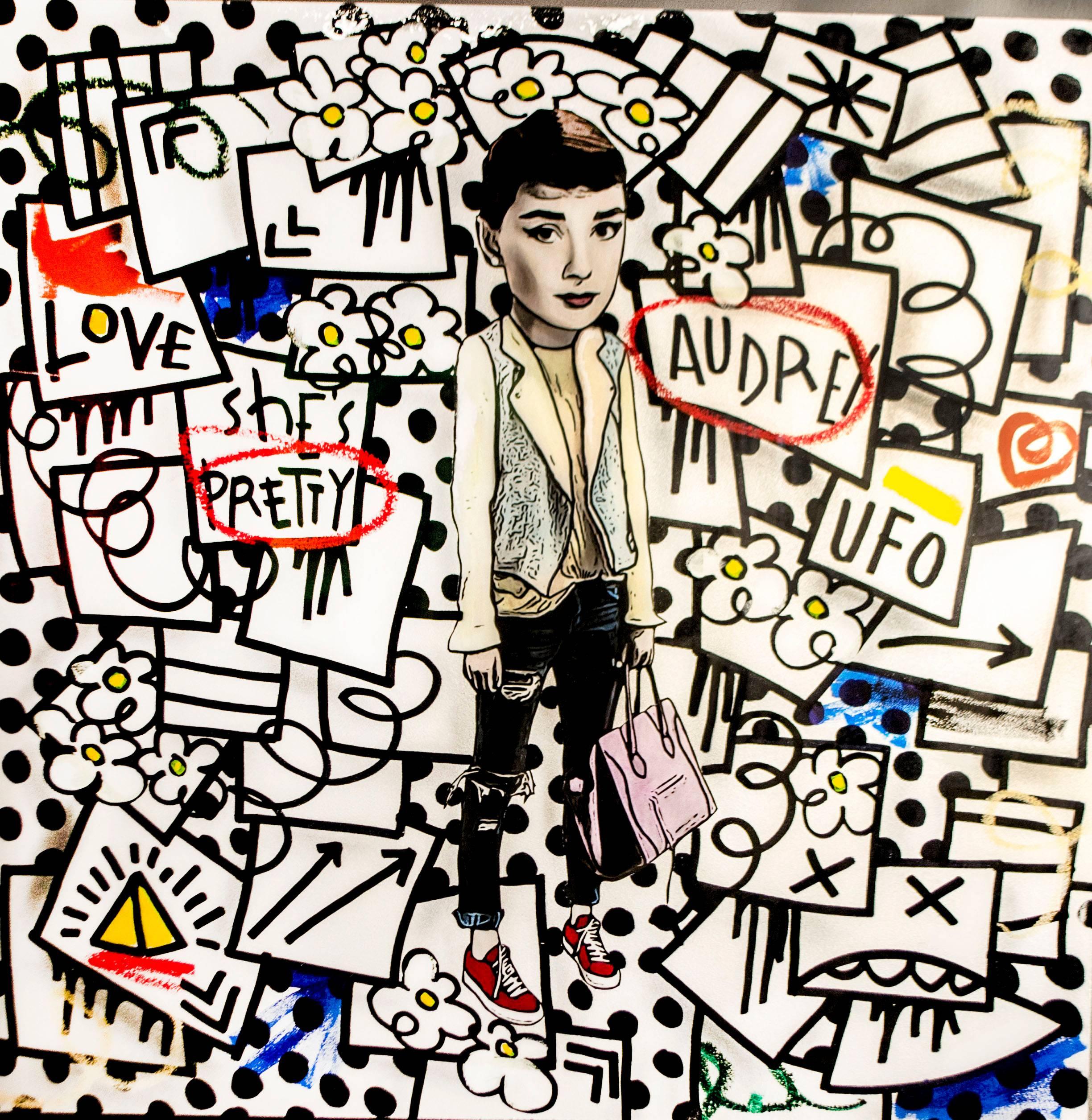 Audrey Hepburn - Painting by Flore X The Producer BDB