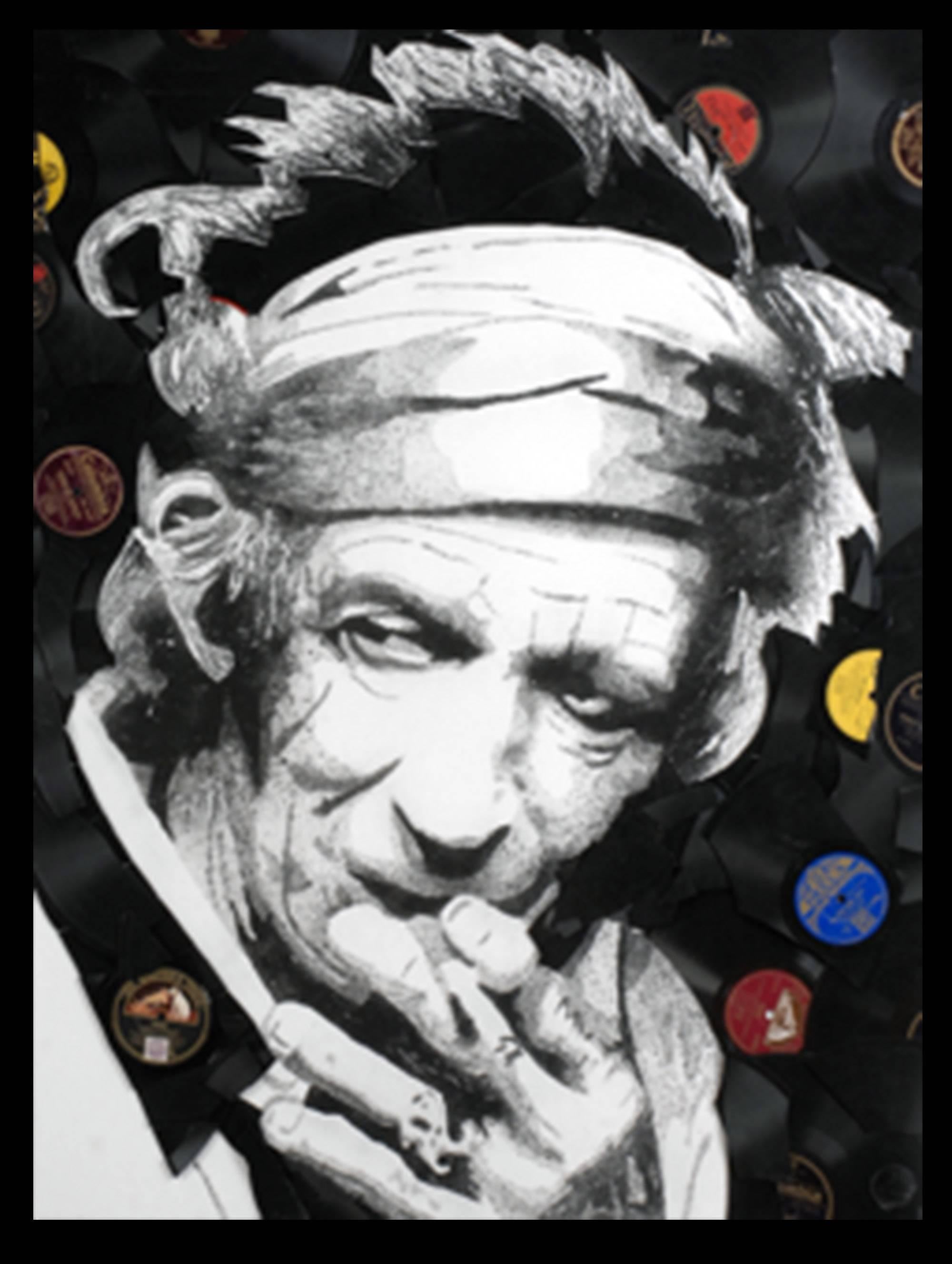 The Last Time (Keith Richards) - Mixed Media Art by Ben Riley