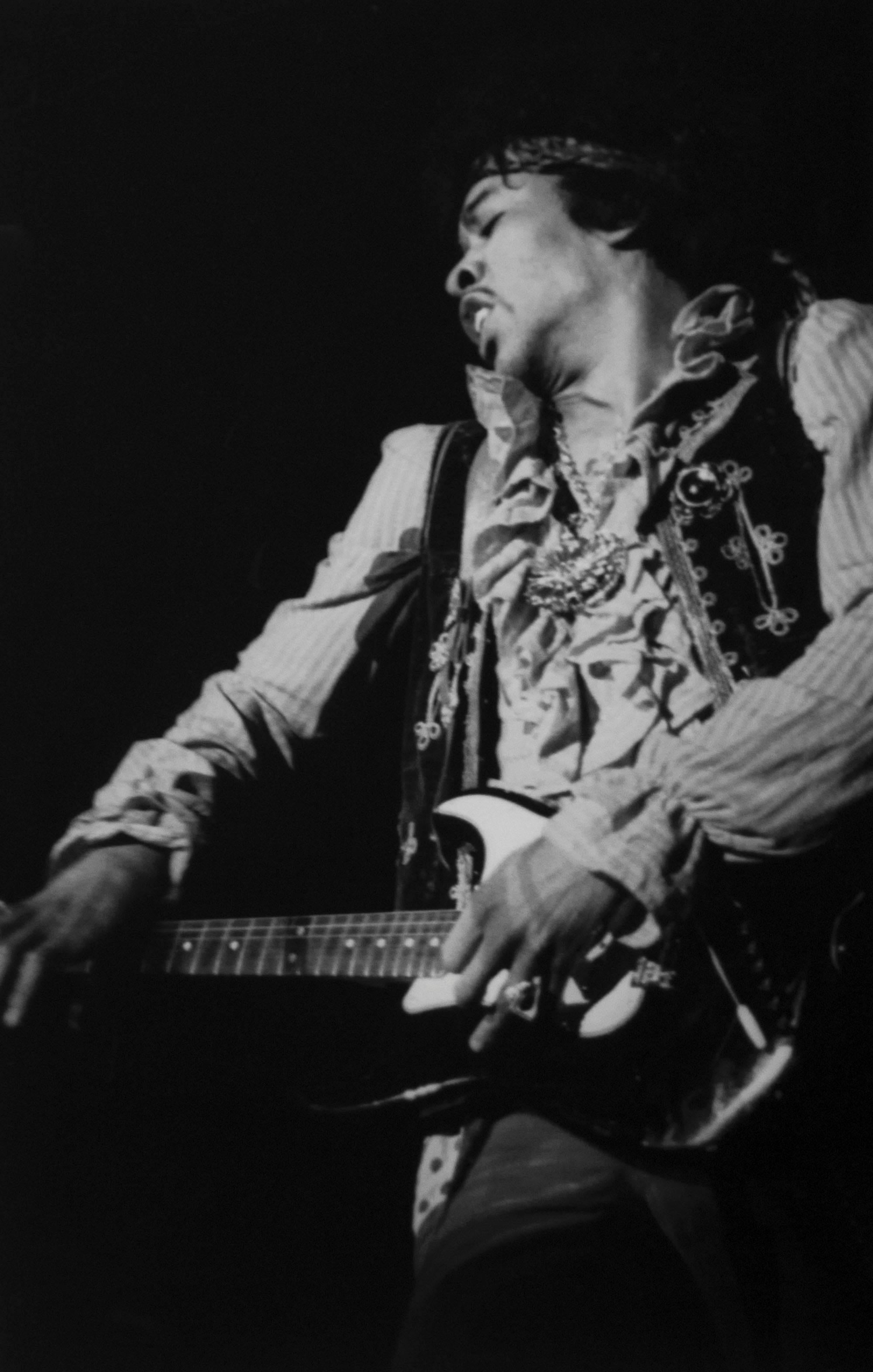 Colin Beard Black and White Photograph - Jimi At Monterey #31