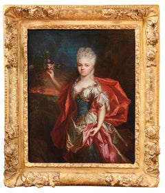 A portrait of a French Lady as Flora, Paris, 1710, 18th century, oil on canvas