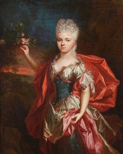 A portrait of a French Lady as Flora, Paris, 1710, 18th century, oil on canvas
