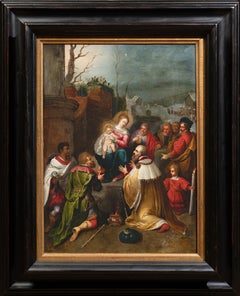 L'Adoration des Rois mages, attribuée à Frans Francken II, peintre flamand du XVIIe siècle