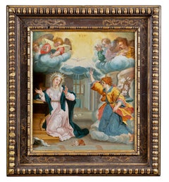 The Annunciation, Flemish 17th century oil on copper, attributed to Peter Candid