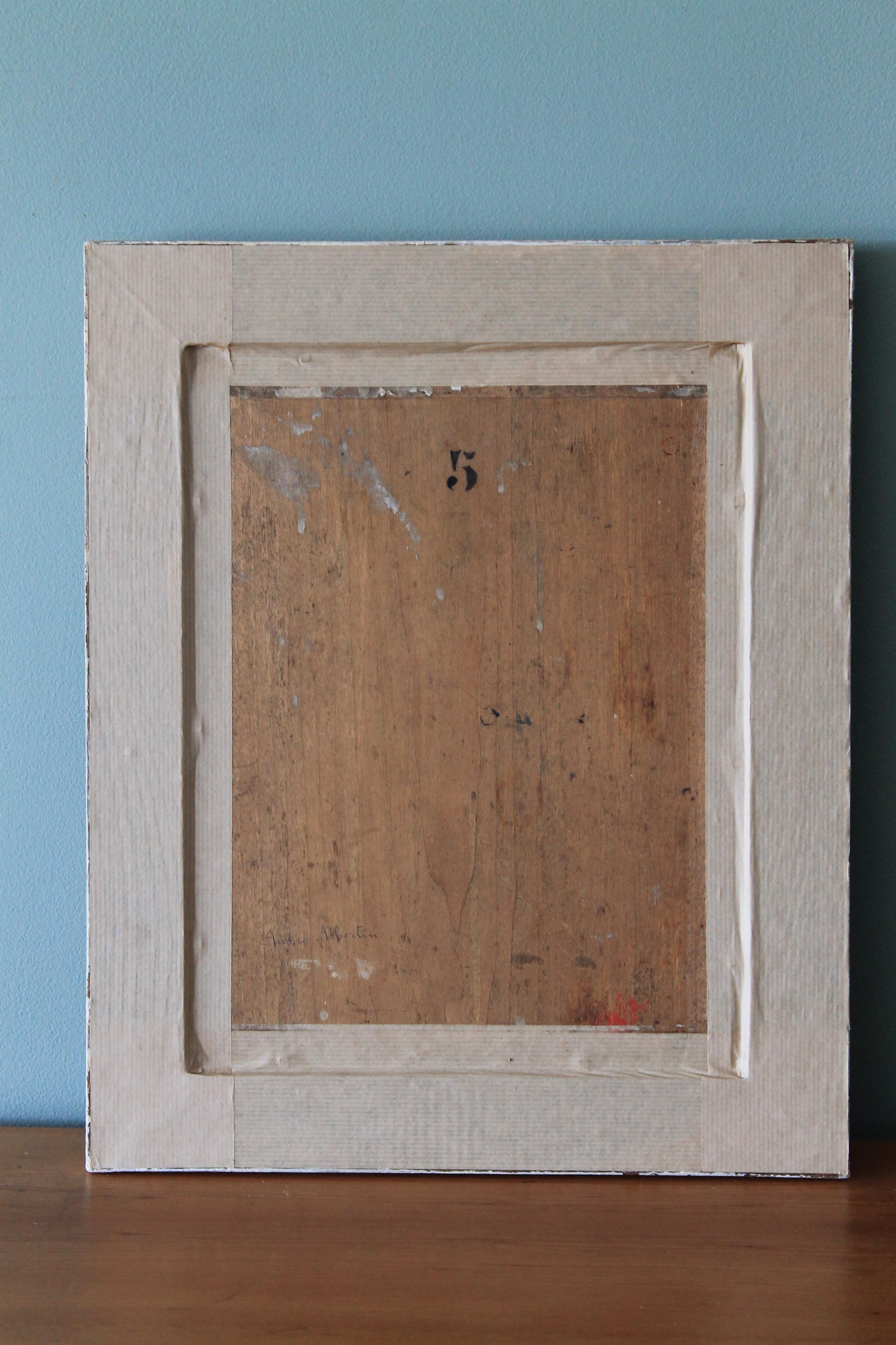 Antique pittura ad olio di nature morte di rose di un artista francese,  Andre Leon Albertin 6