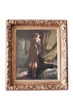 Vintage Nude oil painting by Richard Durando Togo