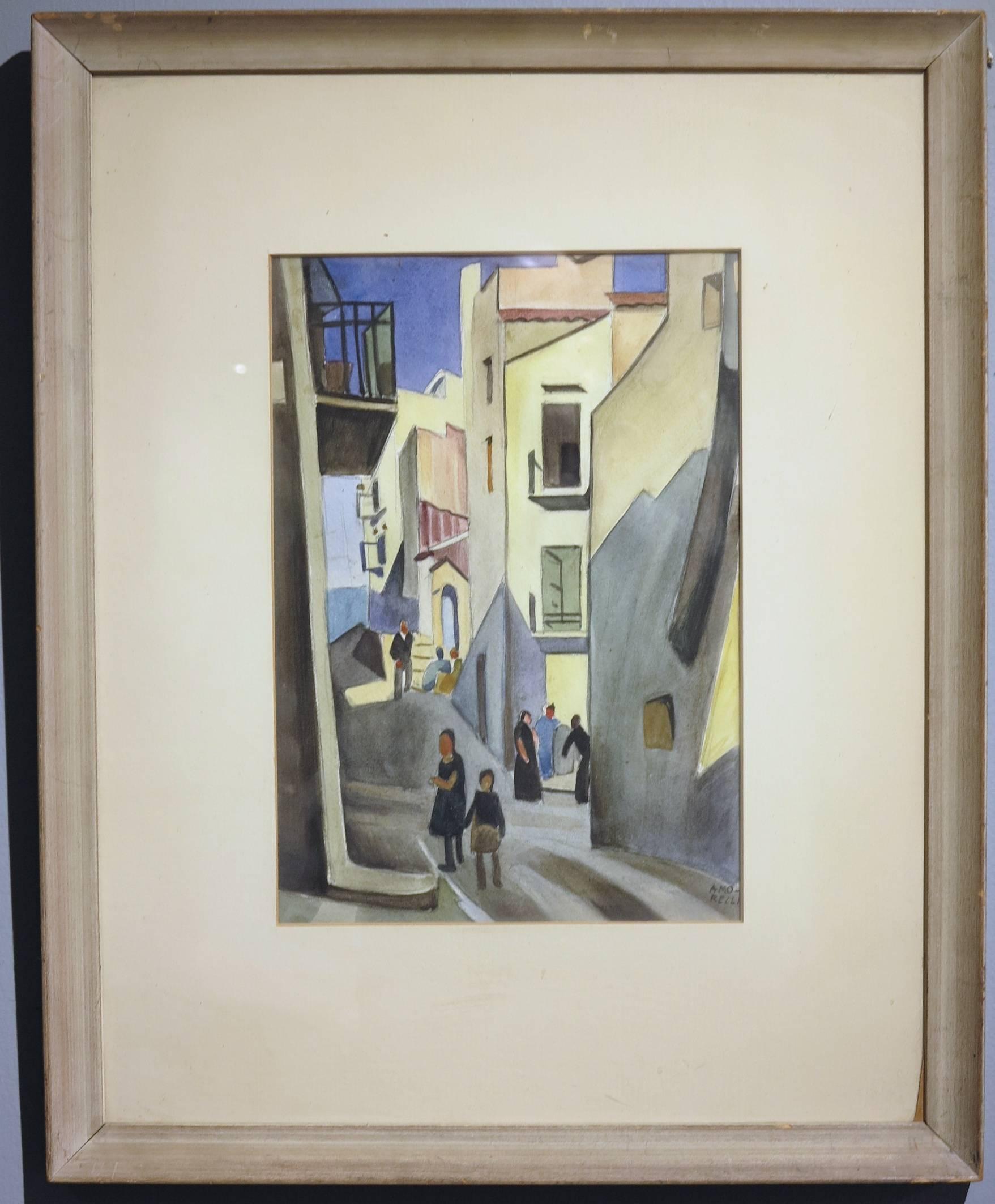 La Strada - Painting by Alfonso Amorelli