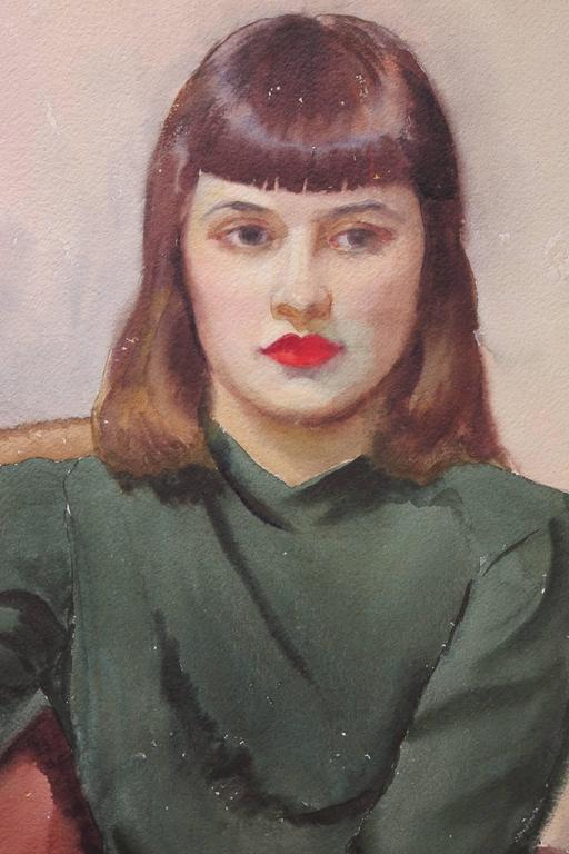 Frank Stanley Herring Portrait of Woman at 1stDibs