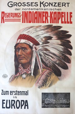 Indianer-Kapelle c.1910 Vienna Austria Native American Indian poster