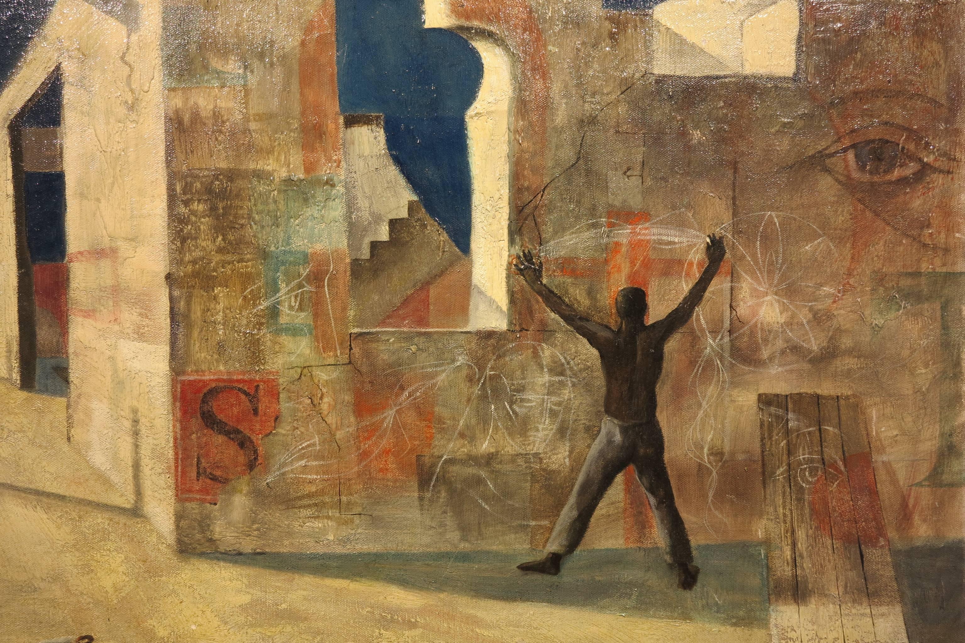 Surrealist Landscape - Painting by Robert Doney