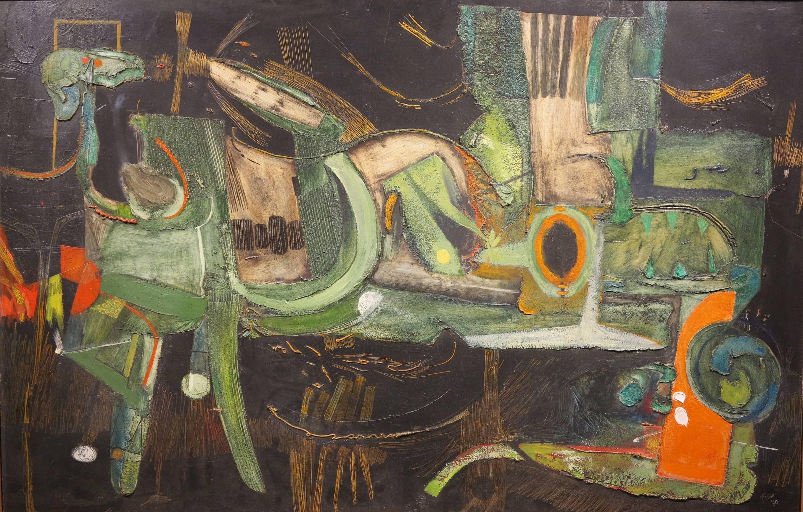 Desmond McLean Abstract Painting - Versipel Vertibrate
