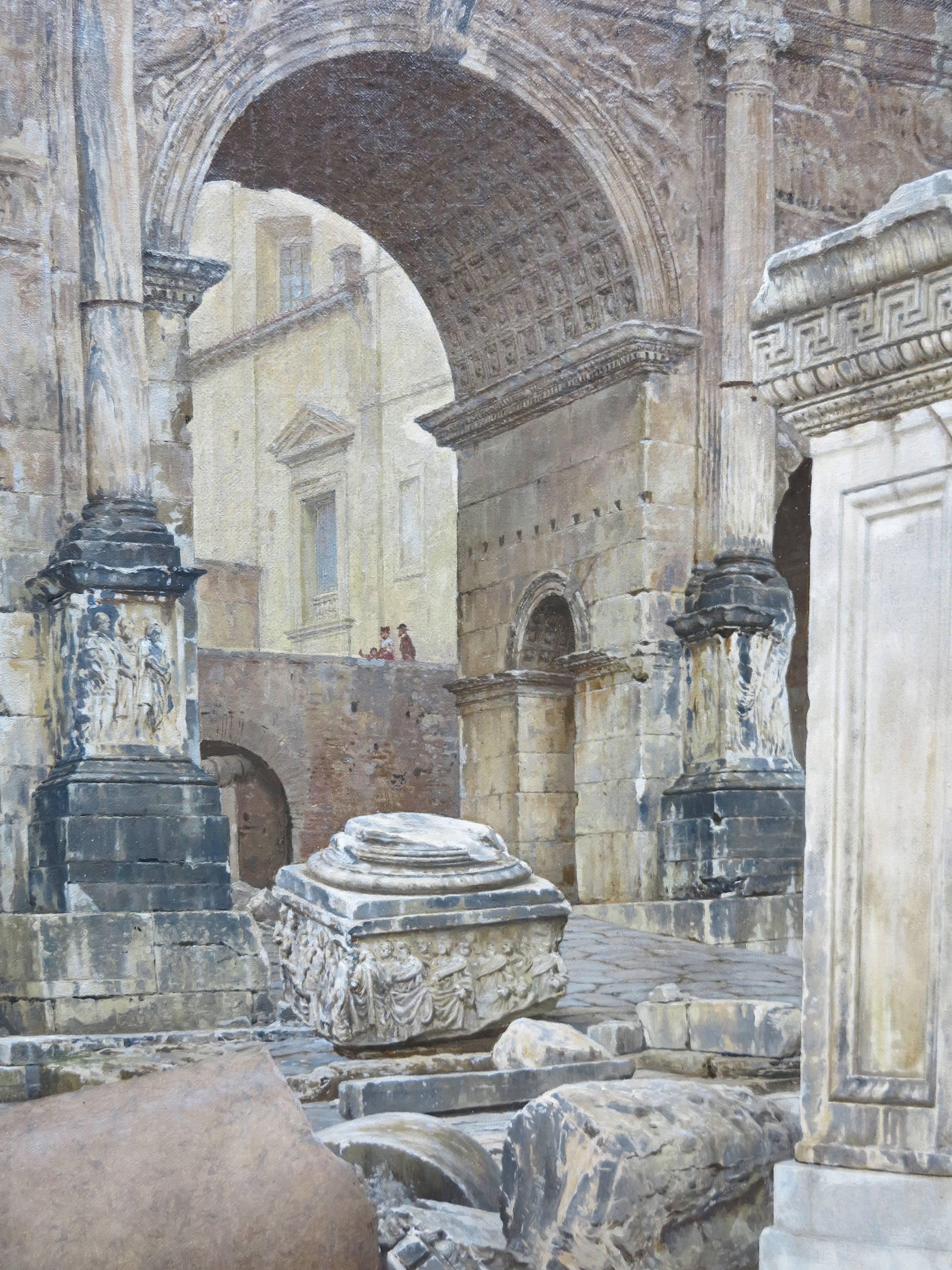 Anaglifo de Trajano en el Foro Romano (Gran Recorrido Ruinas Italianas Pintura) 3