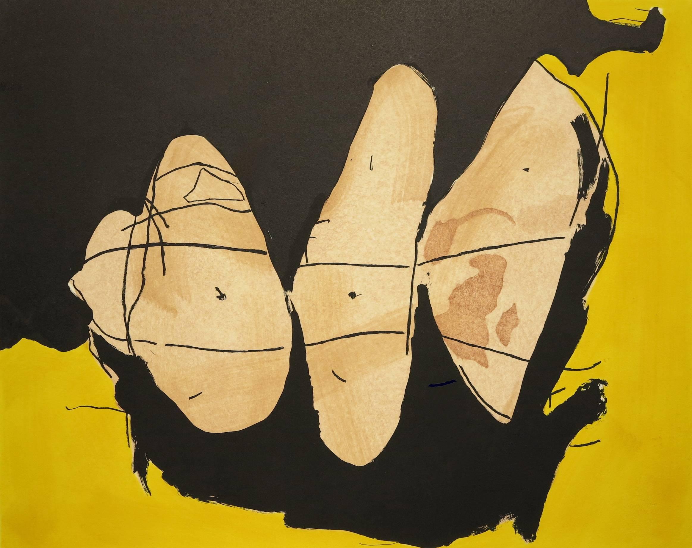 Robert Motherwell Abstract Print - Hollow Man’s Cave