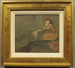 In Contemplation (Impressionist portrait of a young man)