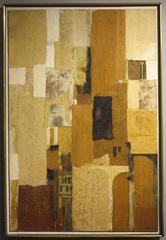 Untitled (Abstract Expressionist collage oil painting)