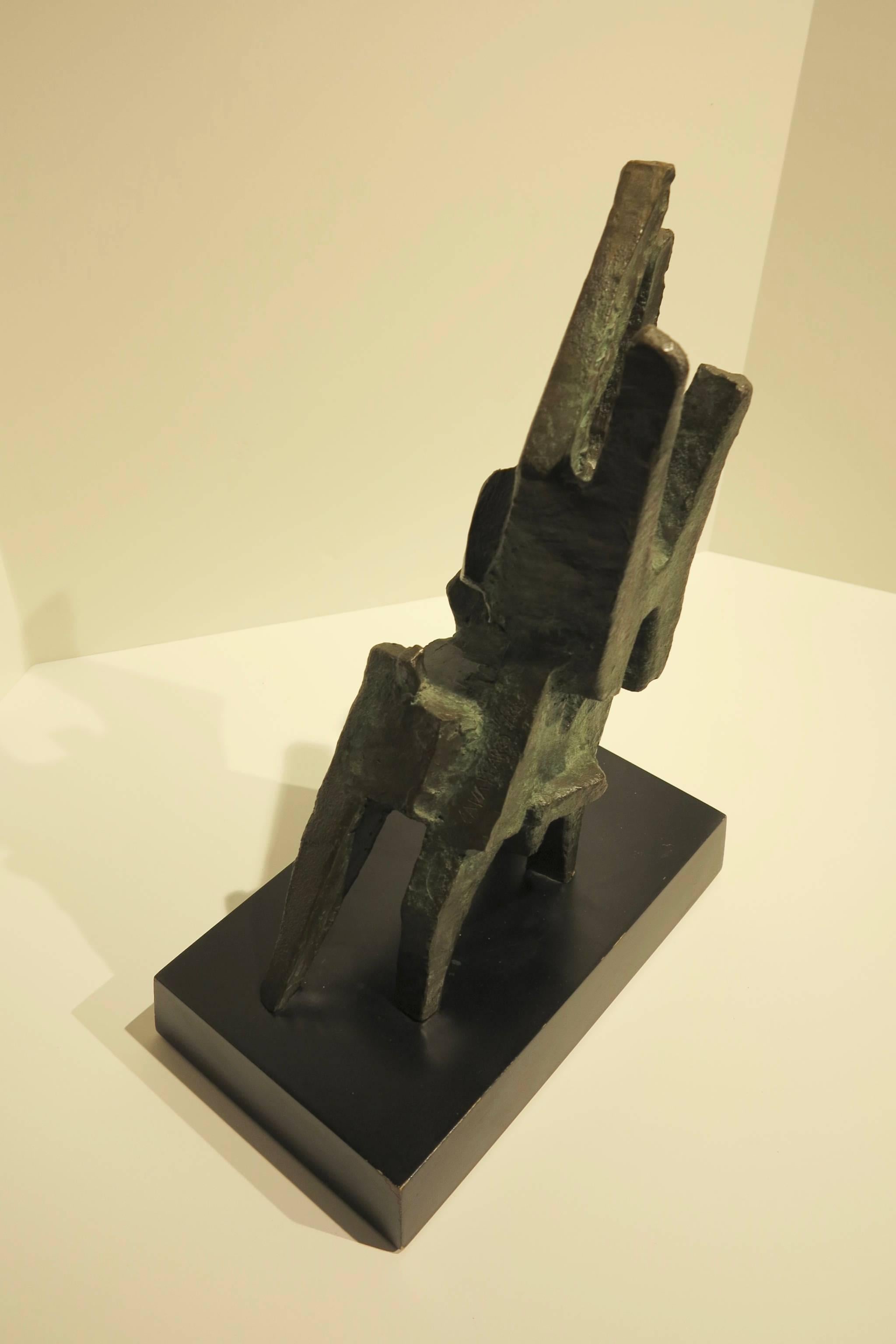 Untitled (Abstract Expressionist Bronze modernist sculpture) - Sculpture by Vincent Cavallaro