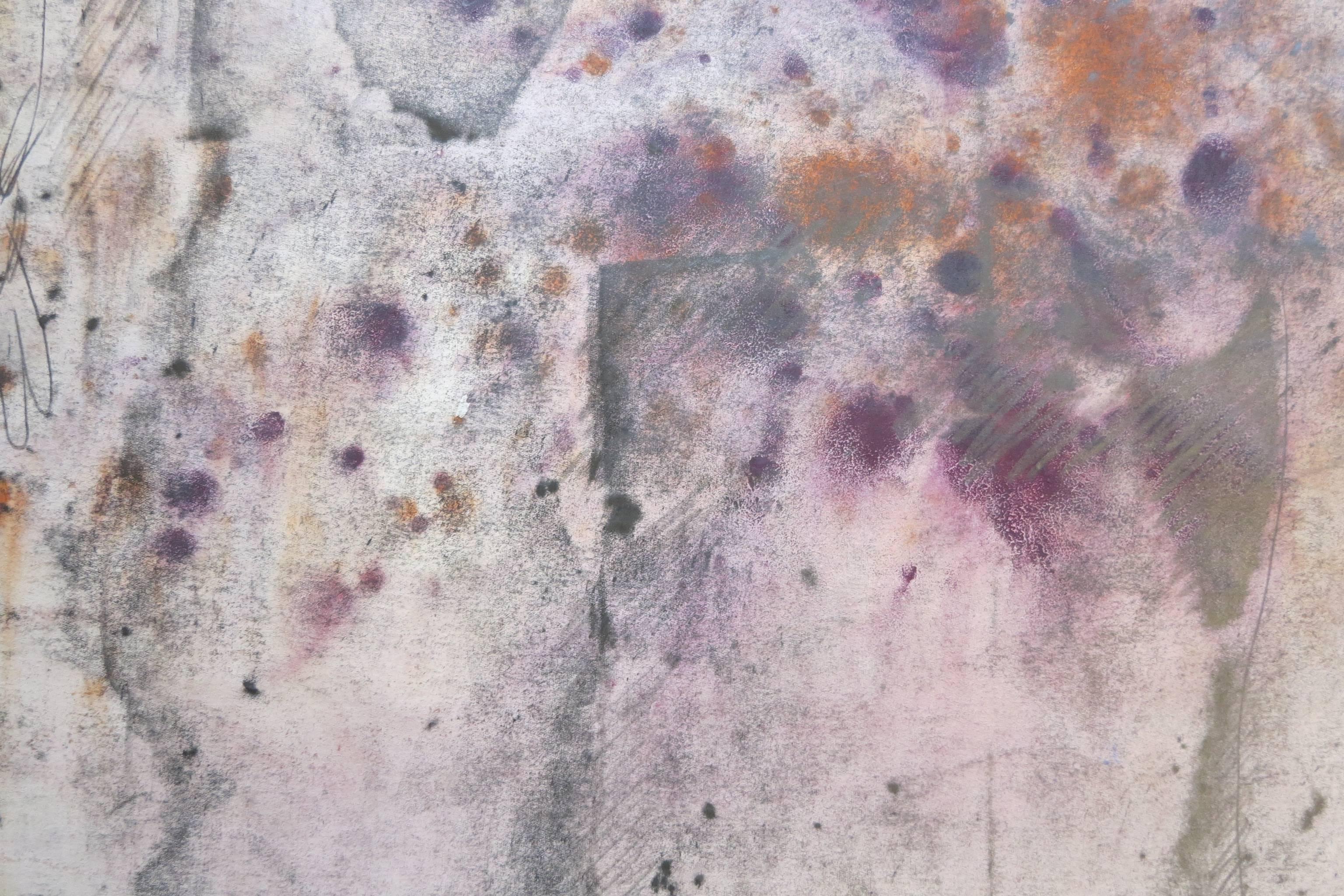 Untitled #63 (abstract standing Mexican figure) - Painting by Gilberto Aceves Navarro