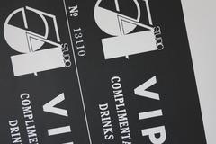 Invitation à boire du Studio 54 (provenance Pop Art litho Earl McGrath)