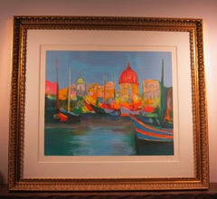 Malta (Italian Modernist Mediterranean island lithograph)