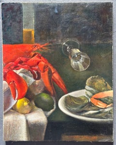 Still Life with Lobster and Oysters oil painting