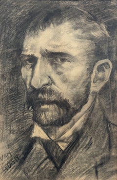 Dibujo de un retrato de Vincent Van Gogh