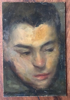Retrato de un joven. Pintura al óleo