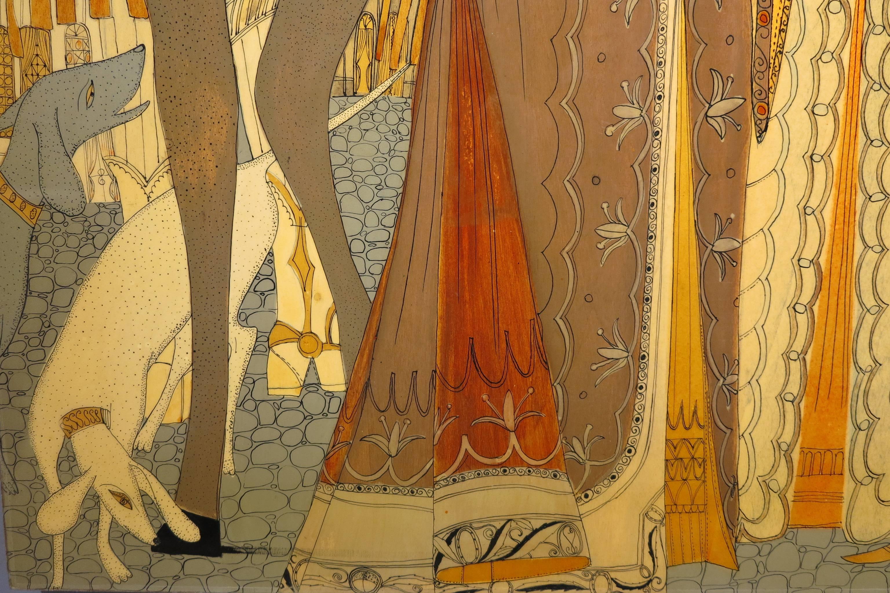 Italian Renaissance Figures - Painting by Unknown