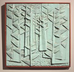 Glazed Terracotta Cubist Bird Sculptural Reliefs